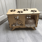 Casa para gato - Vector SVG DXF para CNC Router y Laser CO2 - Descargable gratis | Stanser