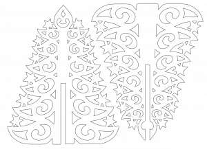 Decoración de pino navideño (ensamblable)
