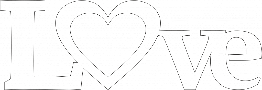 Letras LOVE — vector para corte CNC