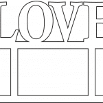 Portarretratos LOVE con corazones - Vector descarganle para corte CNC y grabado laser gratis | Stanser
