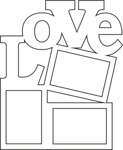 Portarretrato LOVE sencillo
