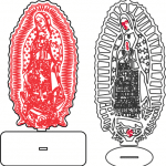 Par de Vírgenes de Guadalupe - Vector SVG DXF para CNC Router y Laser CO2 - Descargable gratis | Stanser