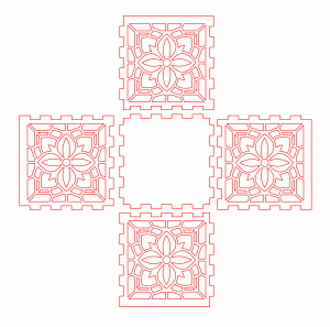 Cajita de cubo decorativa