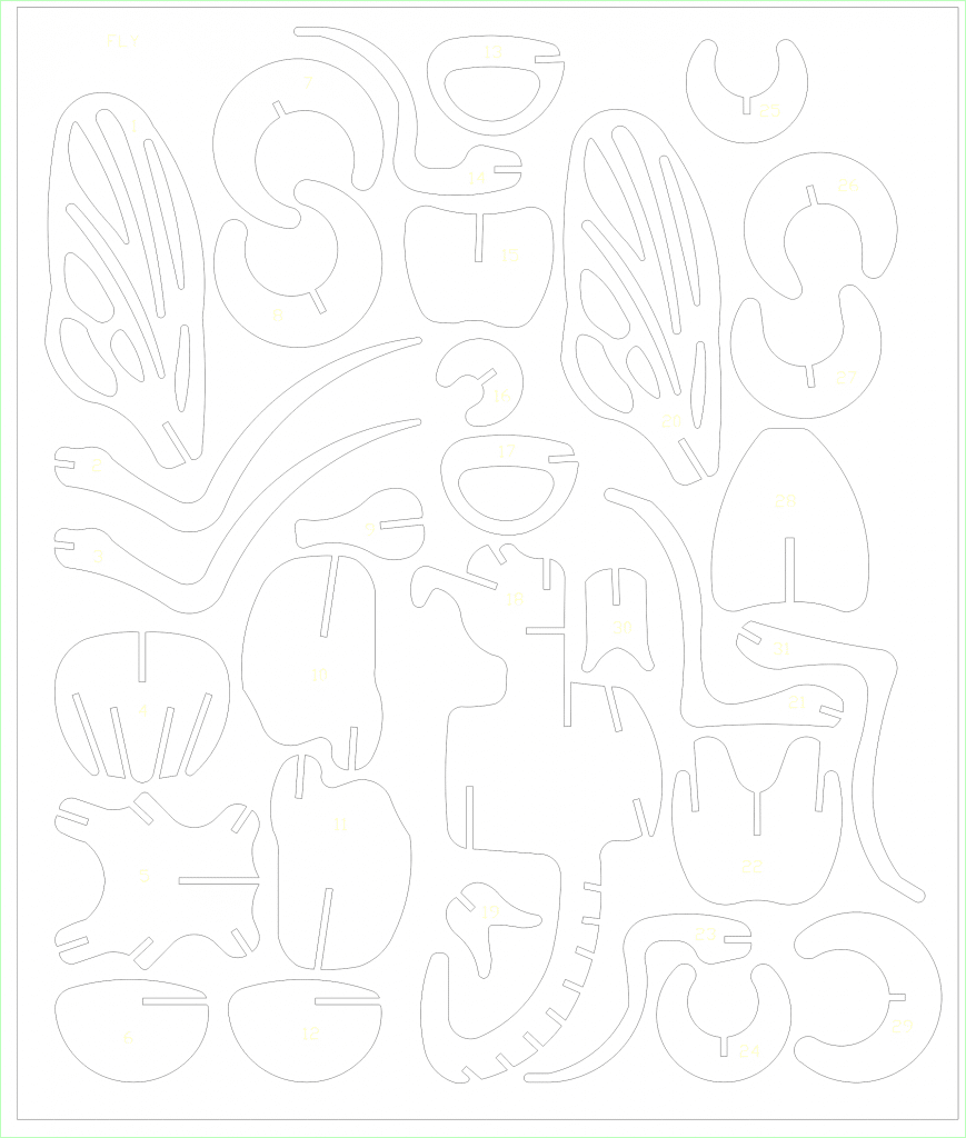 Fósil — vector para corte CNC