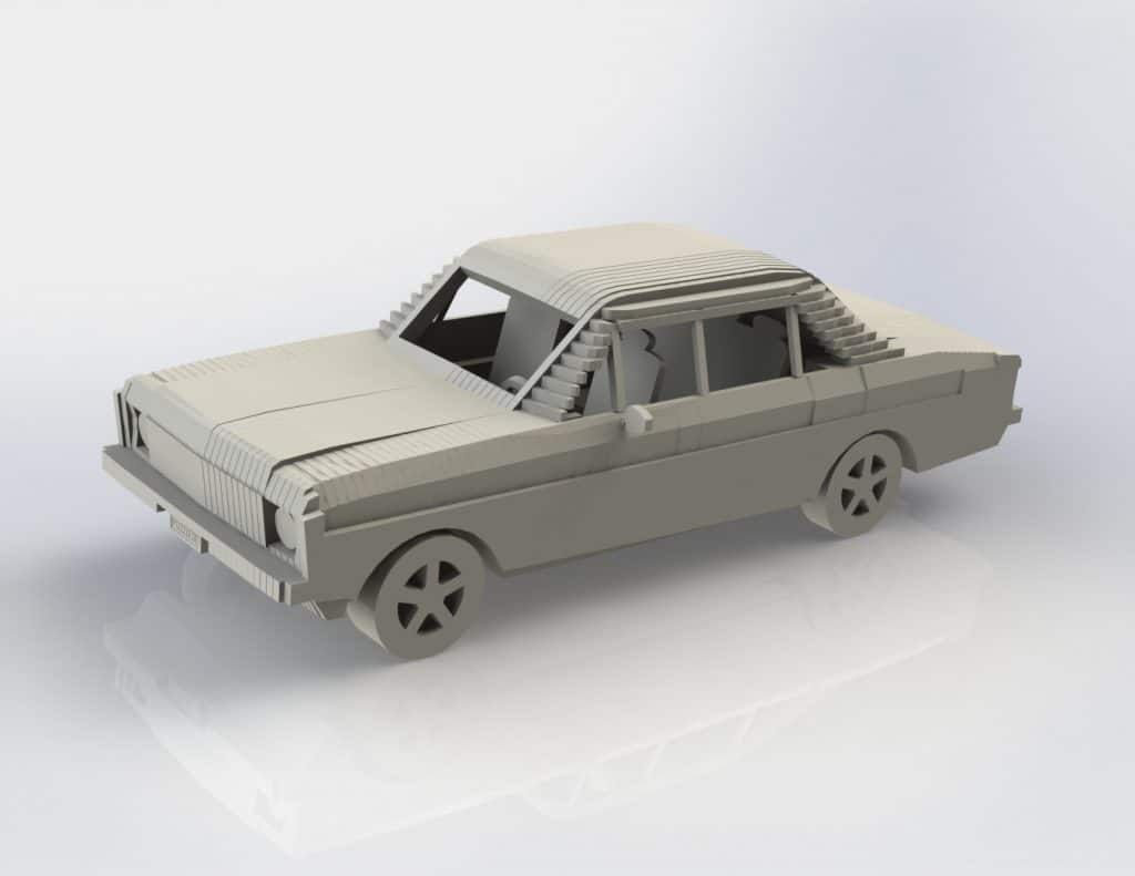 Auto antiguo — vector para corte CNC