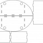 Base alta ovalada - Vector SVG DXF para CNC Router y Laser CO2 - Descargable gratis | Stanser