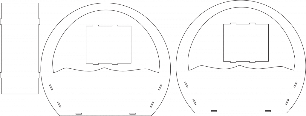 Canasta sencilla — vector para corte CNC