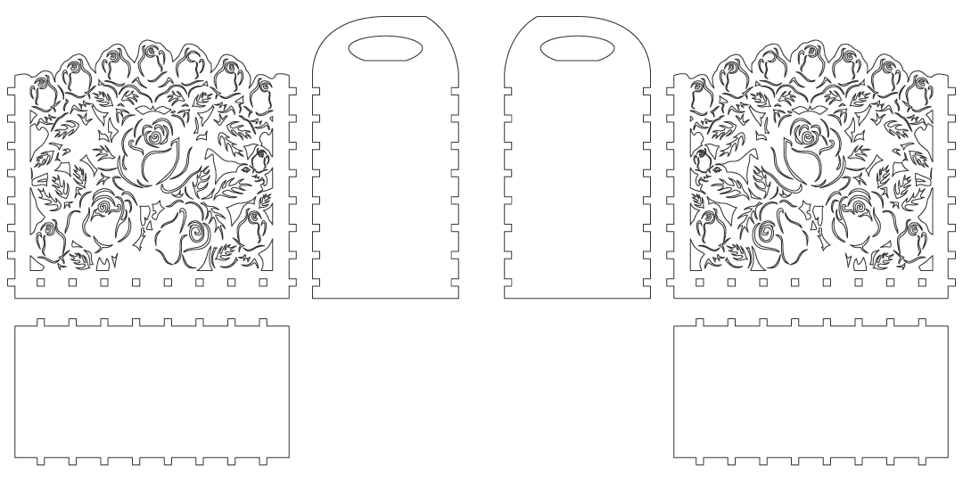 Caja decorada con rosas