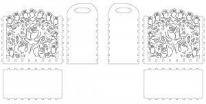 Caja decorada con rosas