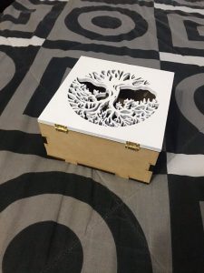 Caja cuadrada «Árbol»