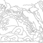Dragón siesta por la tarde - Vector descarganle para corte CNC y grabado laser gratis | Stanser