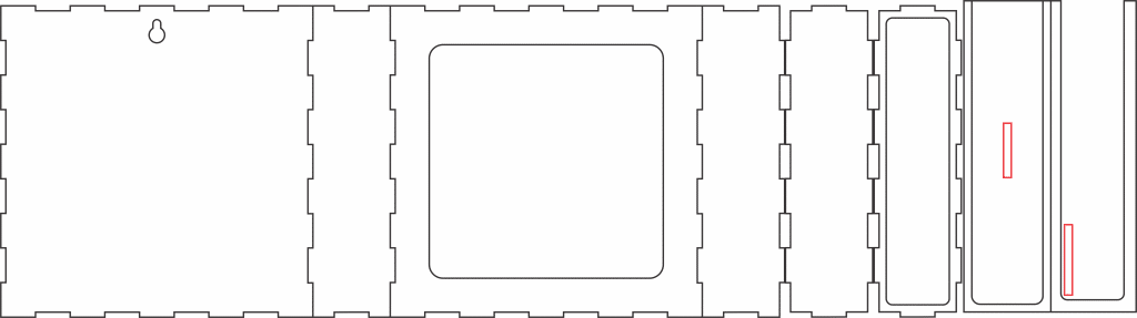 Alcancía cuadrada con ventana — vector para corte CNC