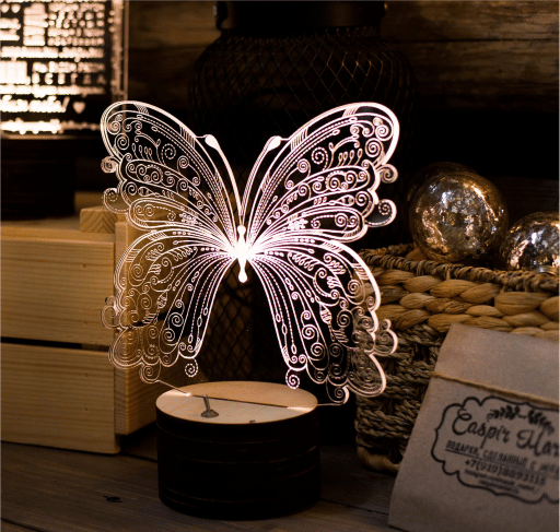 Lámpara de acrílico «Mariposa»