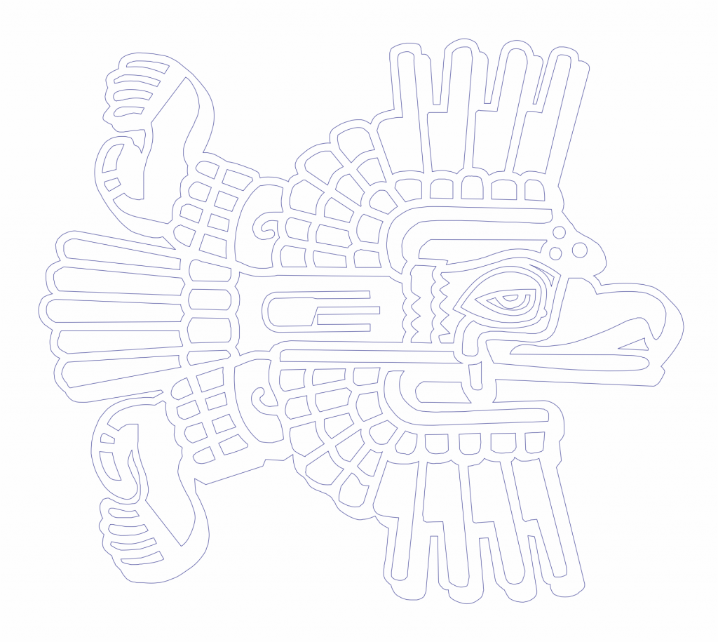 Águila azteca — vector para corte CNC
