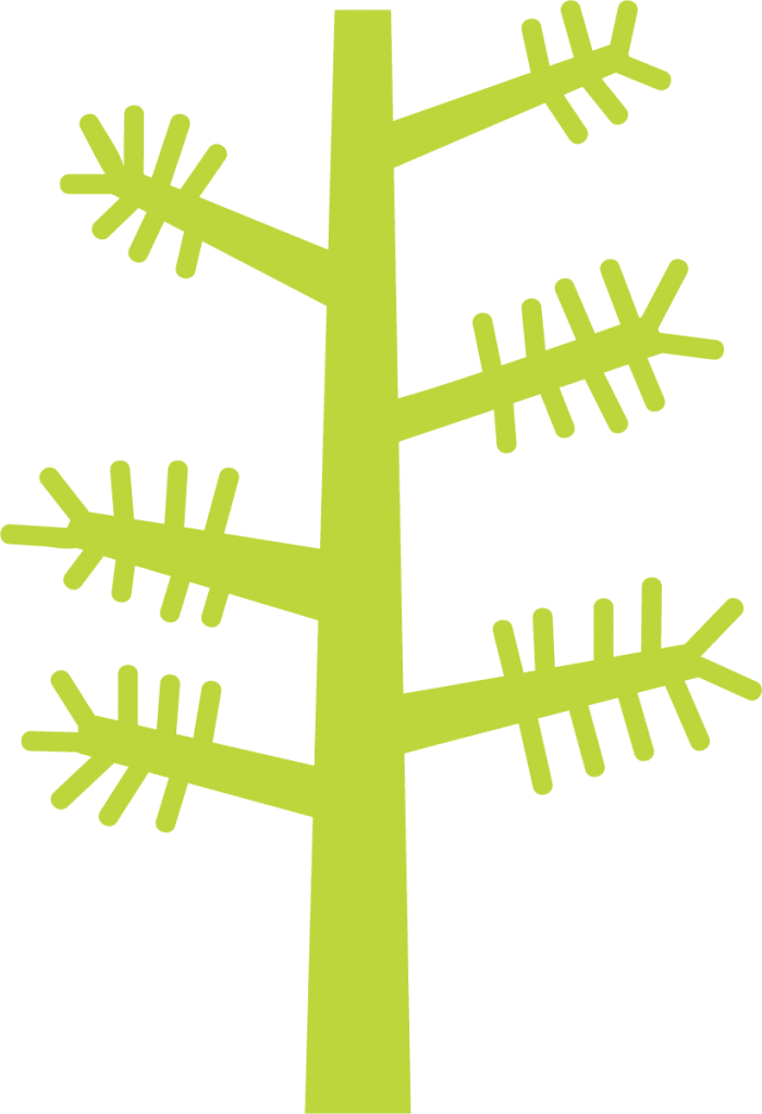 Árbol sin hojas — vector para corte CNC