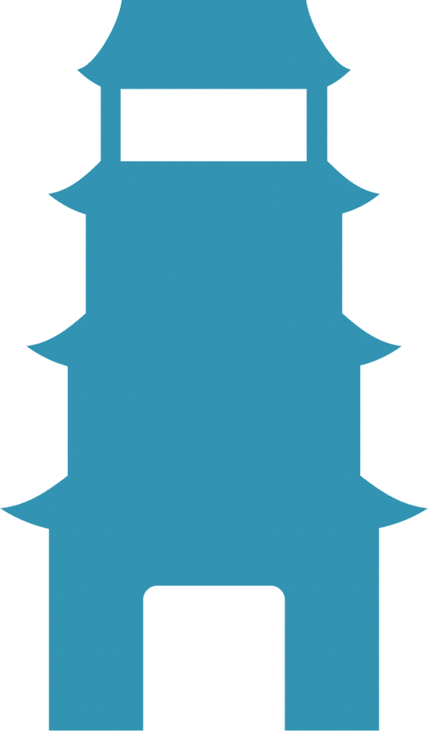 Templo chino — vector para corte CNC