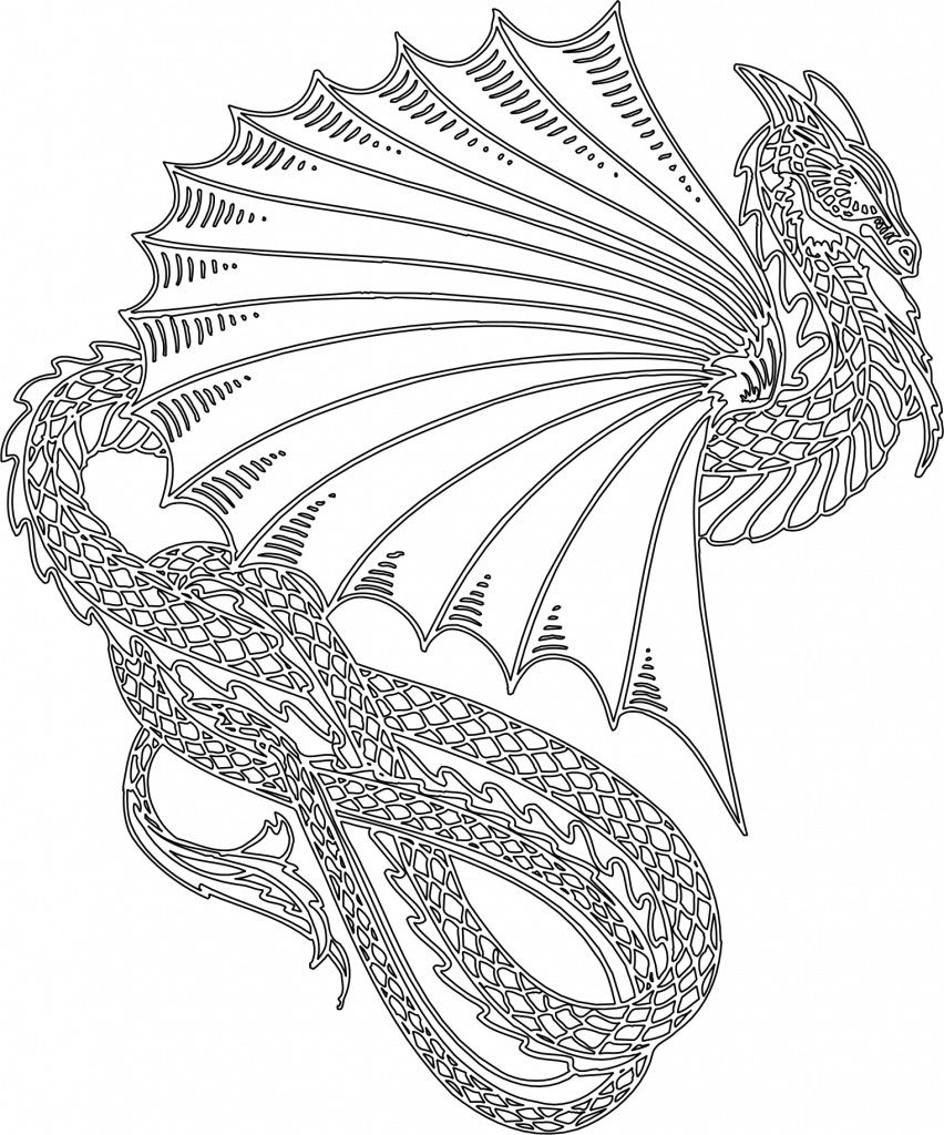 Dragón imperial — vector para corte CNC
