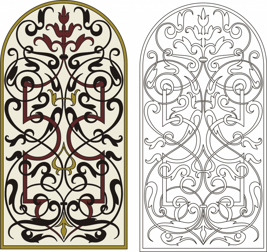 Patrón de grabado elegante — vector para corte CNC