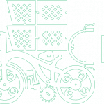Bicicleta "espirales" - Vector descarganle para corte CNC y grabado laser gratis | Stanser