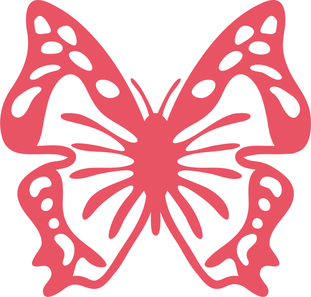 Mariposa alas grandes — vector para corte CNC