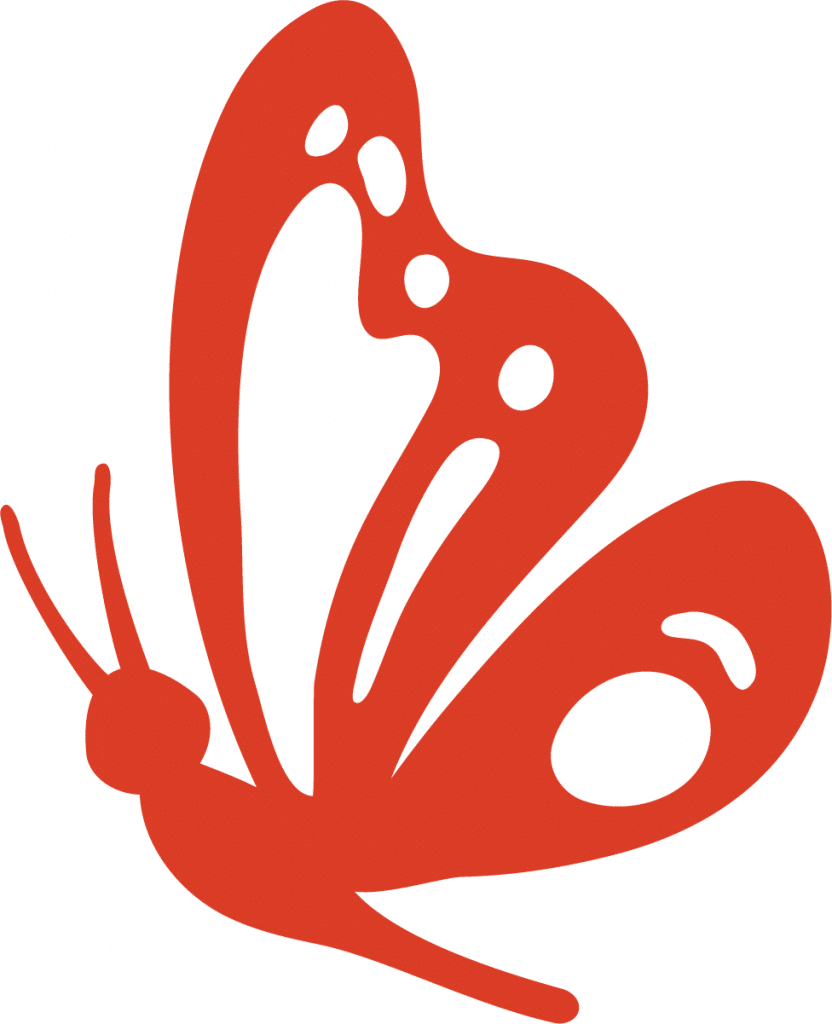Mariposa alas al vuelo — vector para corte CNC