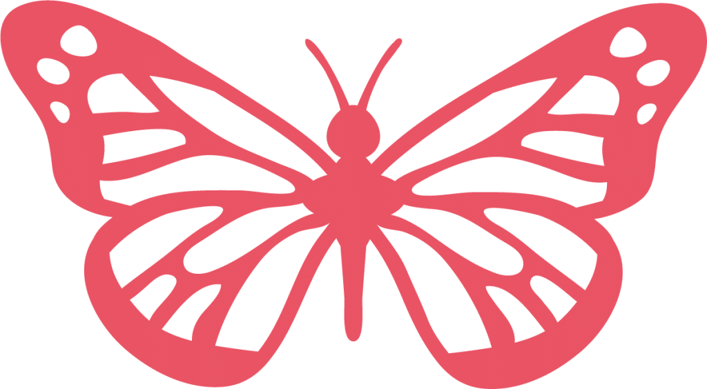 Mariposa alas abiertas — vector para corte CNC