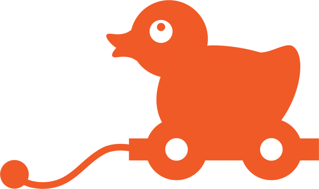 Patito con ruedas — vector para corte CNC