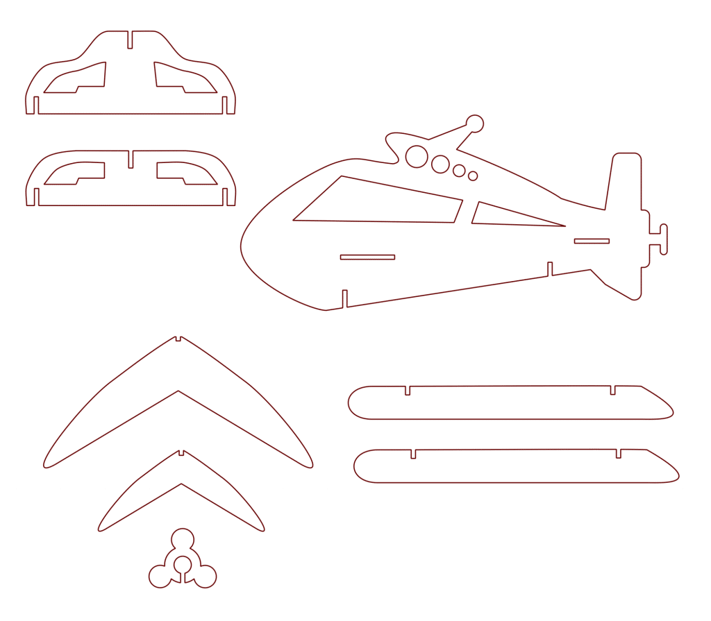 Submarino «Pez globo» — vector para corte CNC
