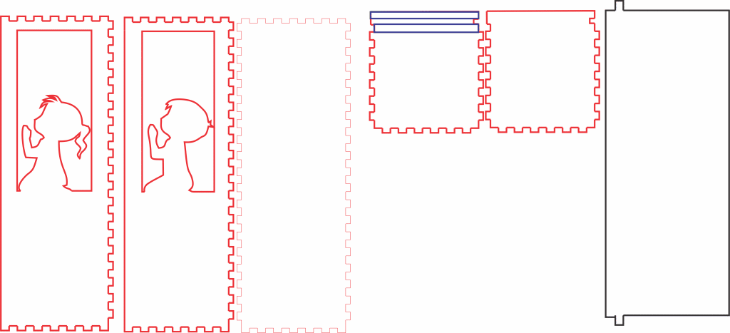 Caja para vino «Primera Comunión» — vector para corte CNC