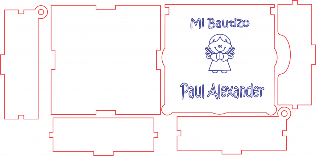 Caja «Angelito» — vector para corte CNC
