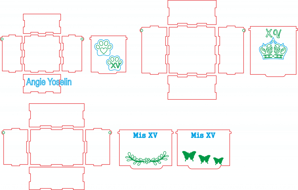 Cajitas para alhajeros 1 — vector para corte CNC