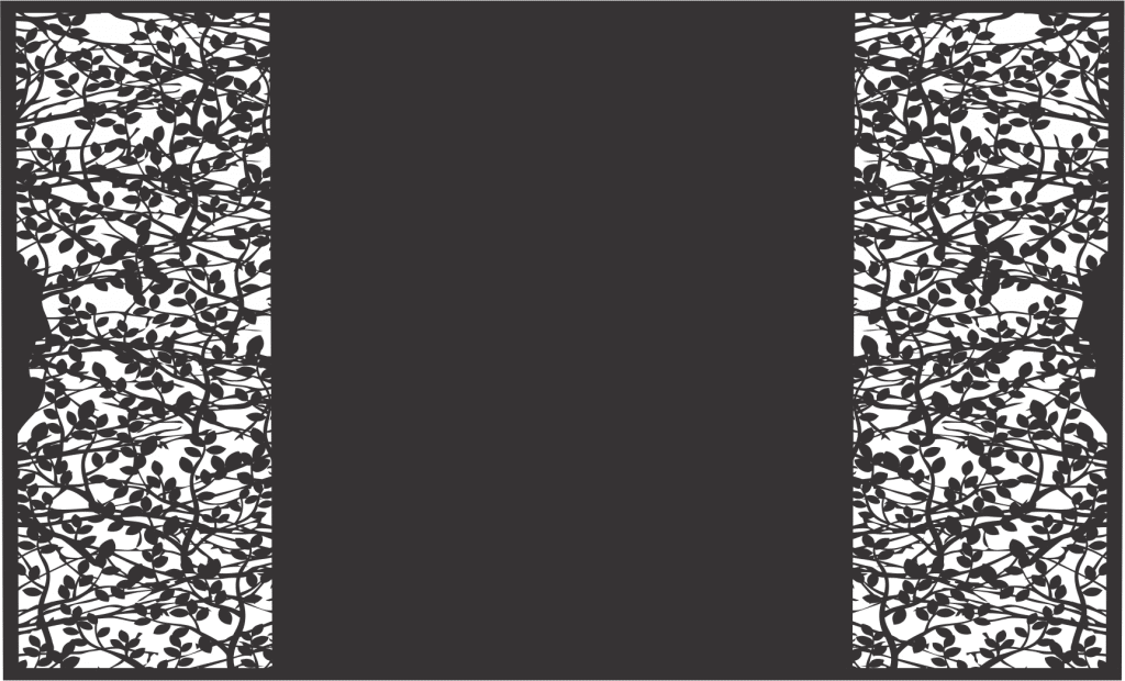 Invitación calada «Hojas» — vector para corte CNC