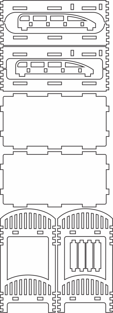 Cuna alta para bebé — vector para corte CNC