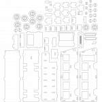 Camión de cuatro ventanas armable - Vector descarganle para corte CNC y grabado laser gratis | Stanser