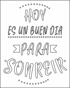Cartel «Hoy es un buen día…»