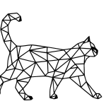 Gato geométrico 4 - Vector descarganle para corte CNC y grabado laser gratis | Stanser