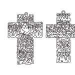Cruces "Ángel de la guarda" - Vector SVG DXF para CNC Router y Laser CO2 - Descargable gratis | Stanser