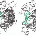 Lunas con gorros de dormir - Vector SVG DXF para CNC Router y Laser CO2 - Descargable gratis | Stanser