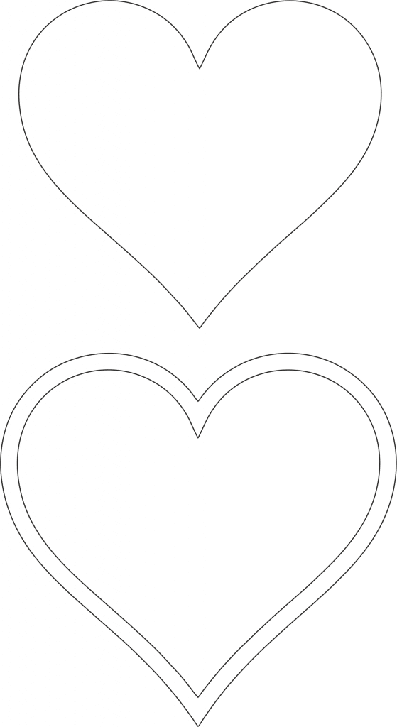 Corazones simples — vector para corte CNC