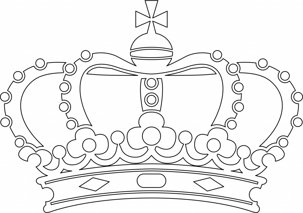 Corona real — vector para corte CNC