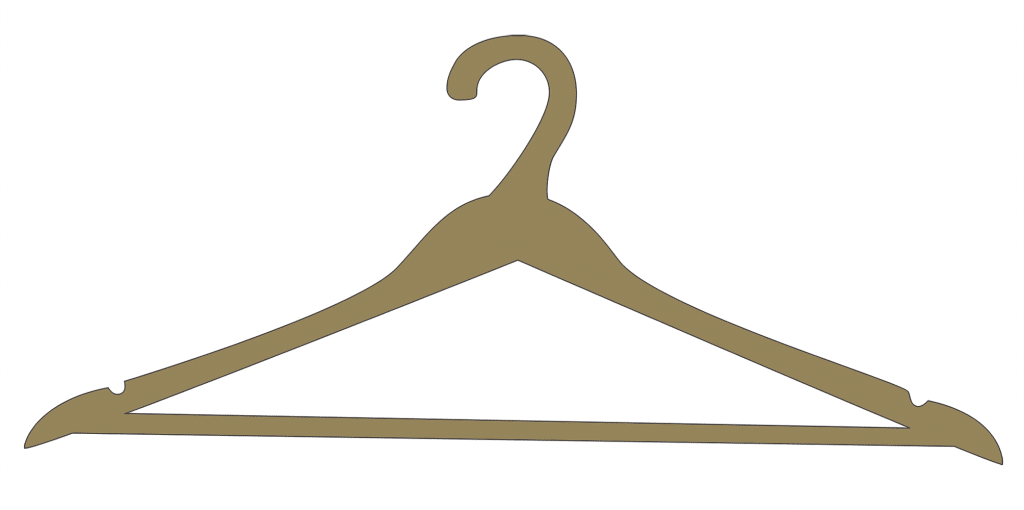 Gancho para ropa — vector para corte CNC