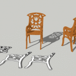Silla miniatura - Vector descarganle para corte CNC y grabado laser gratis | Stanser