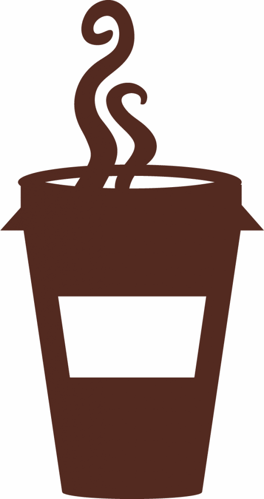 Vaso de café — vector para corte CNC