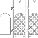 Caja portavino con ventana de rejilla - Vector SVG DXF para CNC Router y Laser CO2 - Descargable gratis | Stanser