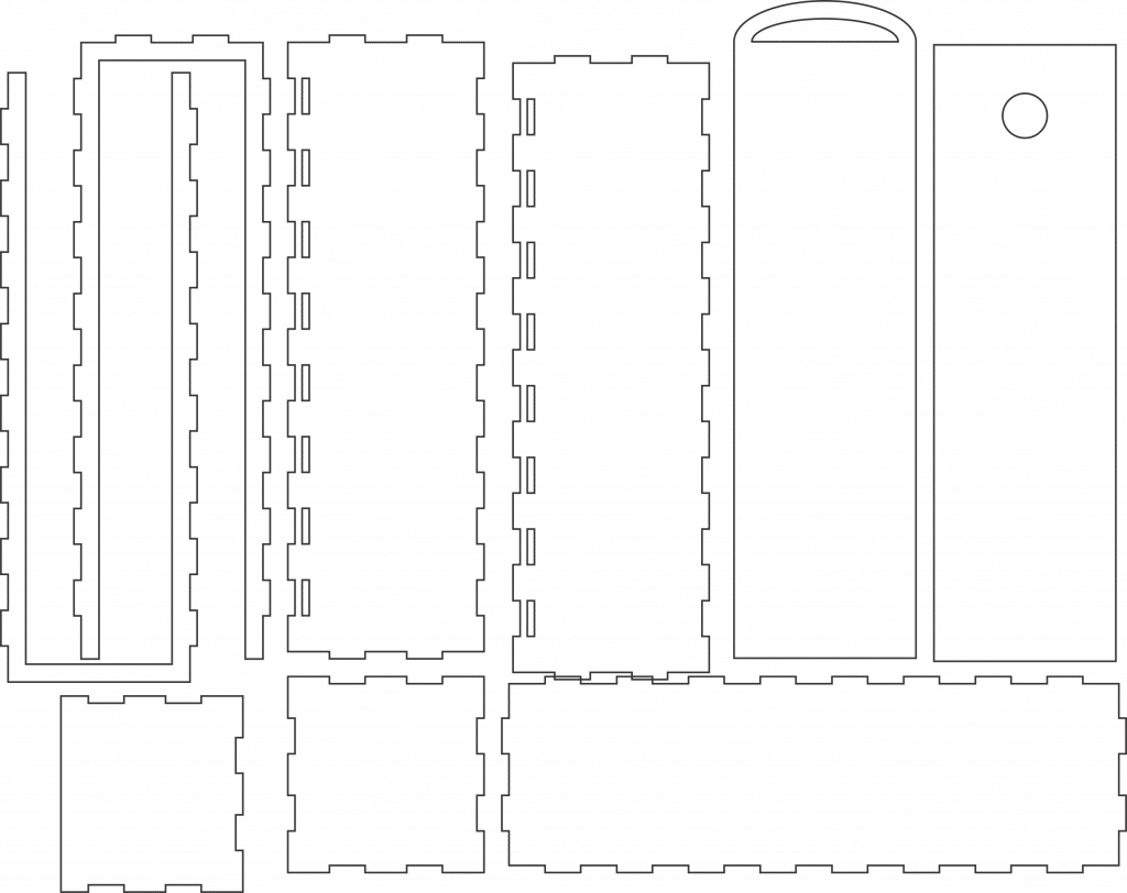 Caja de vino con tapa deslizable — vector para corte CNC