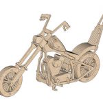 Diseño de moto 1 - Vector descarganle para corte CNC y grabado laser gratis | Stanser