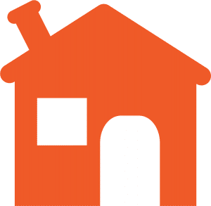 Casa con chimenea
