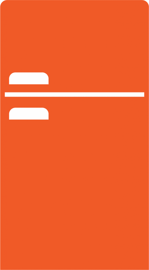 Refrigerador silueta — vector para corte CNC