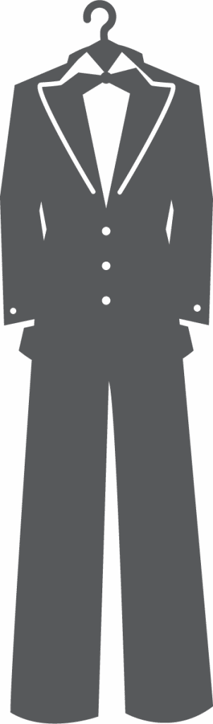 Esmoquin en gancho — vector para corte CNC