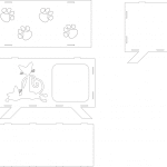 Casa rectangular para gatos - Vector descarganle para corte CNC y grabado laser gratis | Stanser